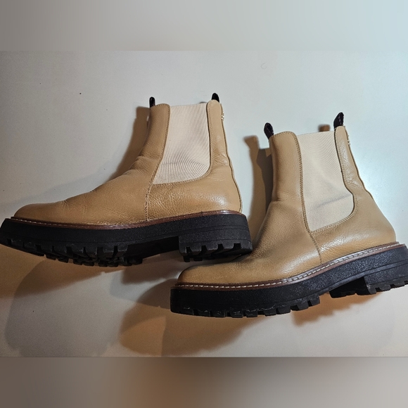 Sam Edelman Tan Leather Chelsea Boots with Elastic Panels main image 7